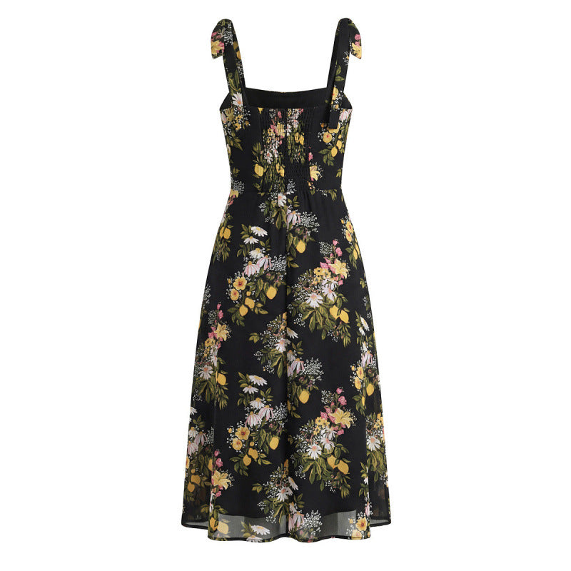 Minikleid mit Blumenprint und schmaler Passform – Bild 4 | LuxeStyle