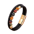 Doppelstrang-Lederarmband mit Tigerauge – Bild 2 | LuxeStyle
