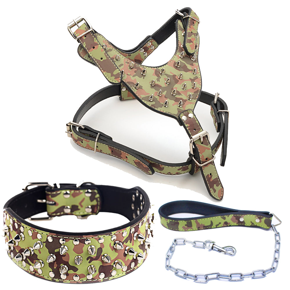 Dreiteiliges Hundegeschirr aus Kunstleder – Bild 4 | LuxeStyle
