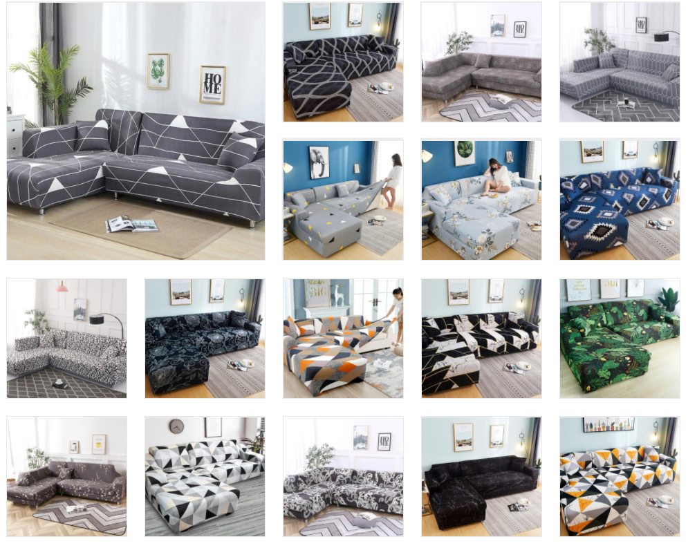 Elastischer Sofaüberzug Kaleidoskop-Muster – Bild 12 | LuxeStyle
