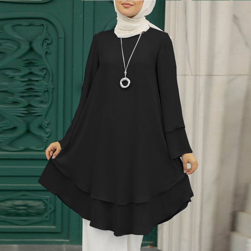 Langes Hemdblusenkleid im Vintage-Stil