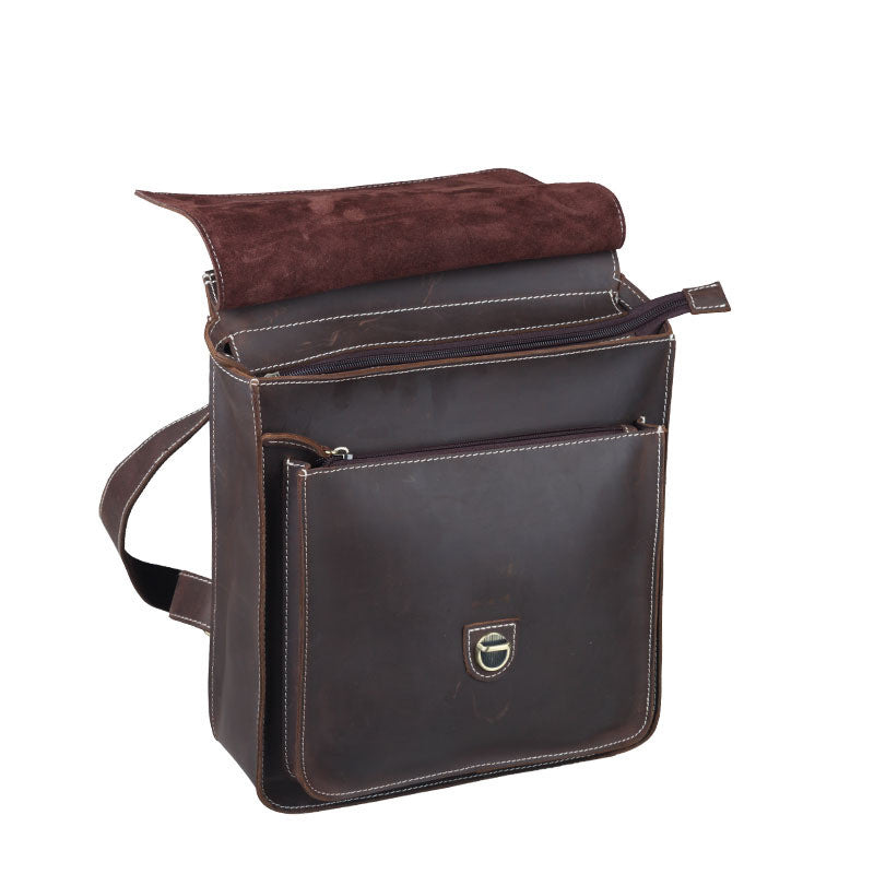 Leder-Rucksack im College-Stil – Bild 3 | LuxeStyle