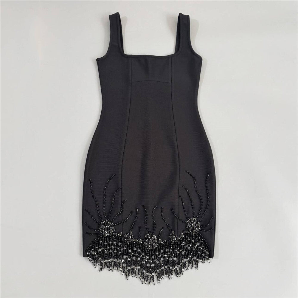 Elegantes Bodycon-Minikleid mit Fransen – Bild 5 | LuxeStyle