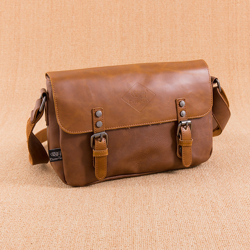 Koreanischer Herren PU Leder Retro Flip Schultertasche – Bild 7 | LuxeStyle