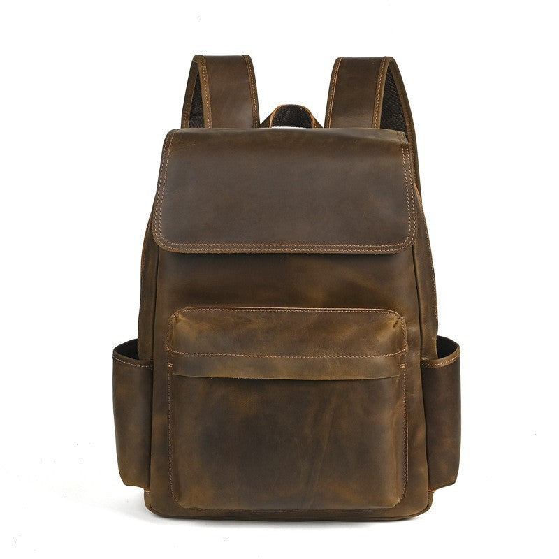 Leder-Rucksack mit mehreren Taschen