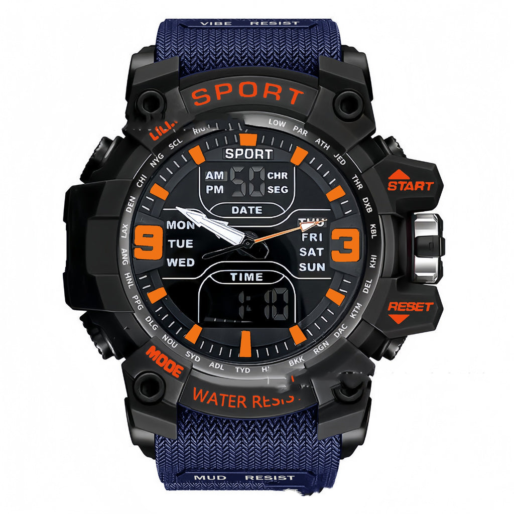 Sportliche Armbanduhr mit Leuchtzifferblatt
