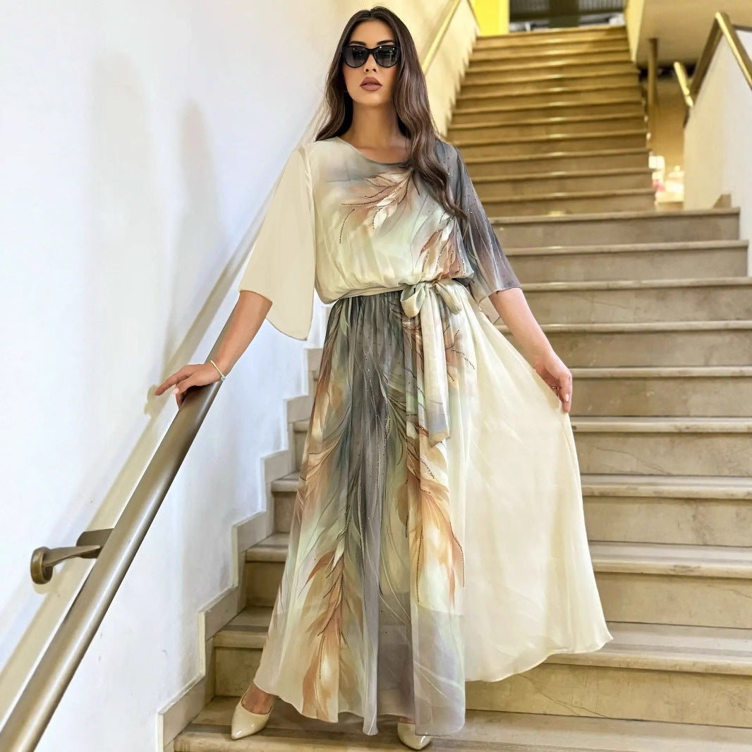 A-Linien Midikleid mit Blumenprint | LuxeStyle
