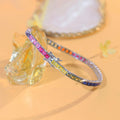 Regenbogenfarbenes Tennis-Armband mit Zirkonia – Bild 3 | LuxeStyle