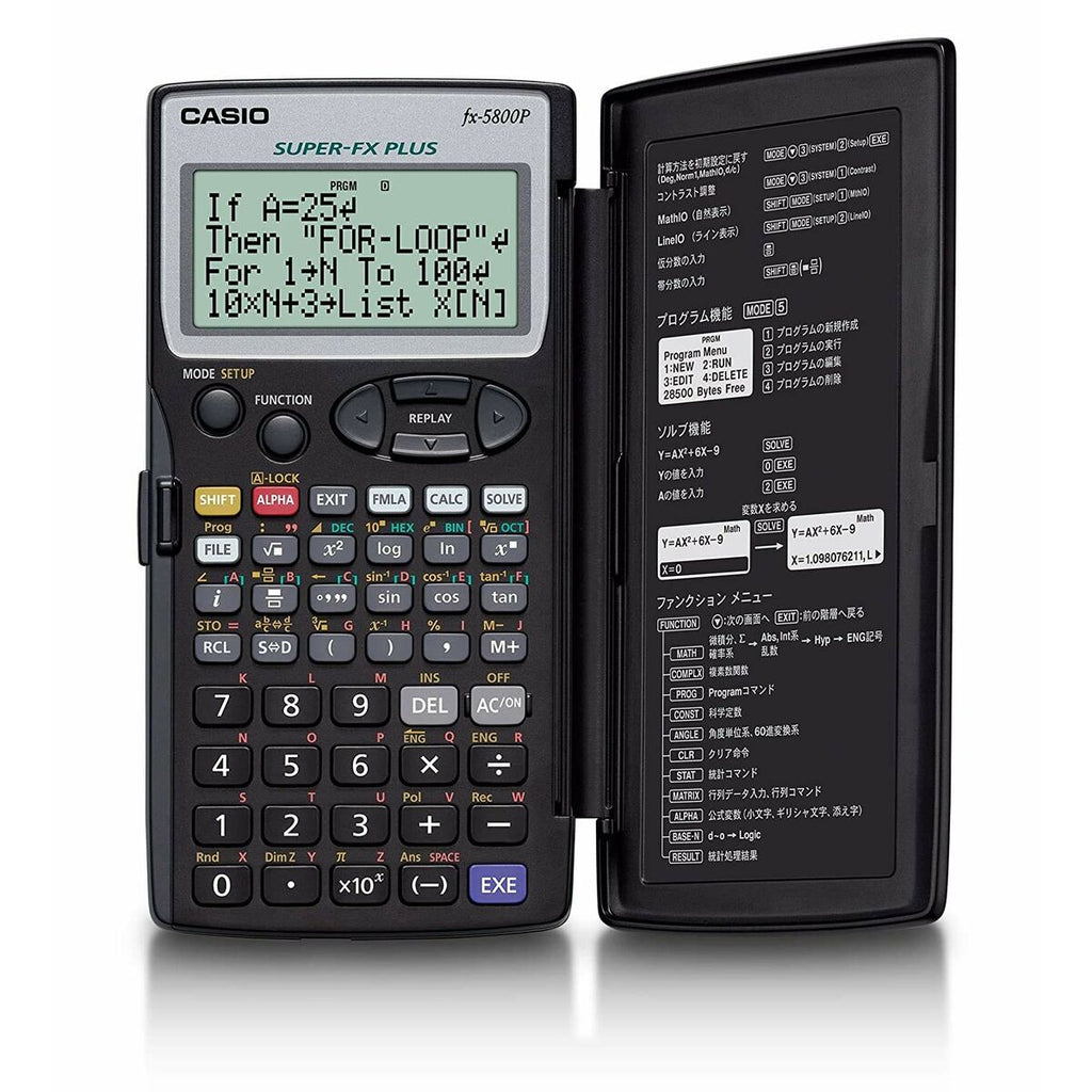 Wissenschaftlicher Taschenrechner Casio FX-5800P Schwarz – LuxeStyle Schweiz