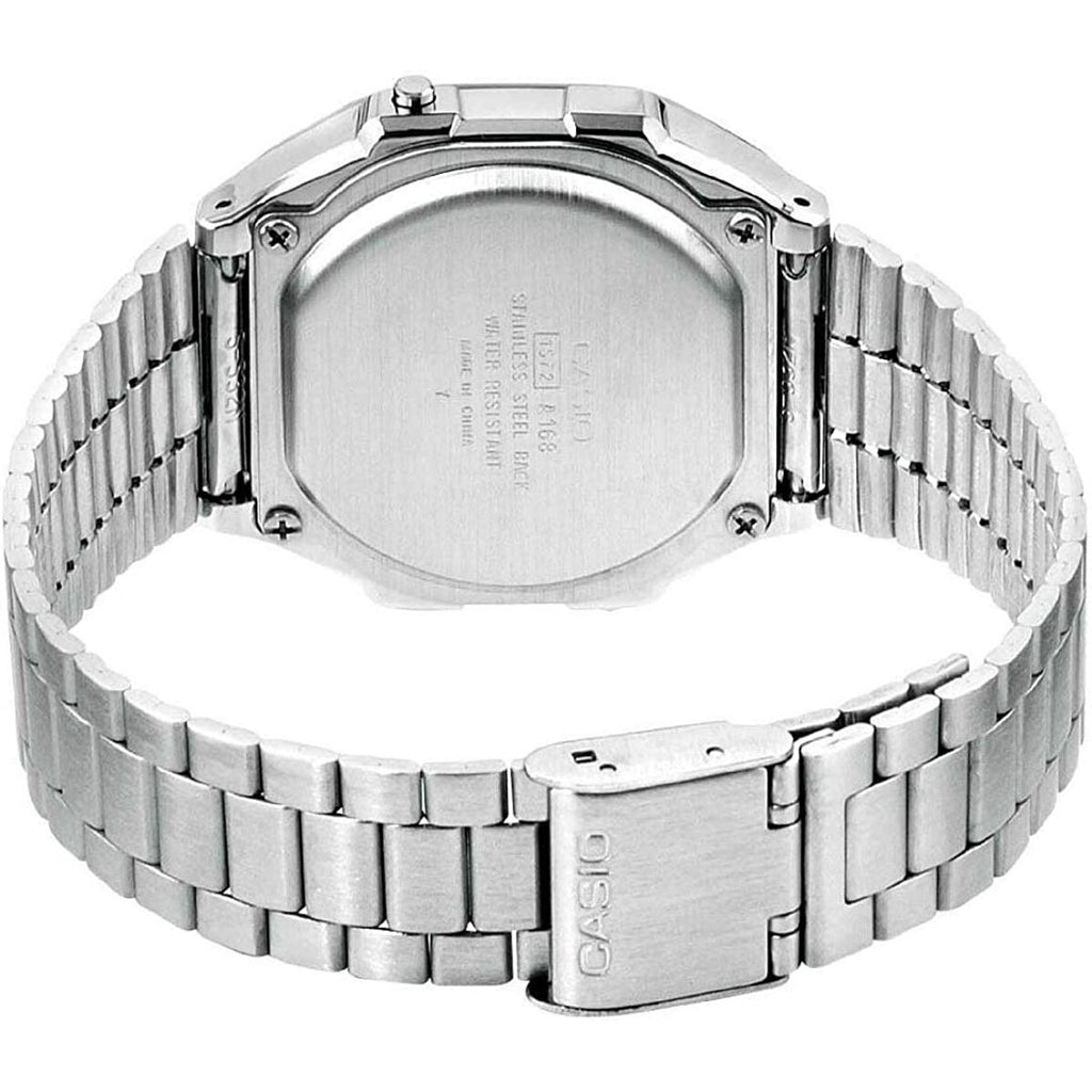 Unisex-Uhr Casio ICONIC - CLASSIC - BLACK Schwarz Silberfarben (Ø 36 m