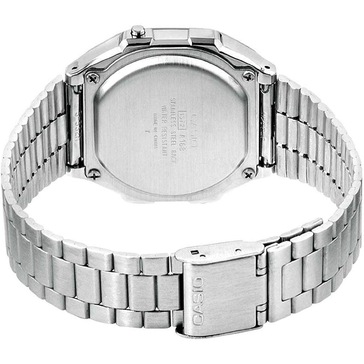 Unisex-Uhr Casio ICONIC - CLASSIC - BLACK Schwarz Silberfarben (Ø 36 m