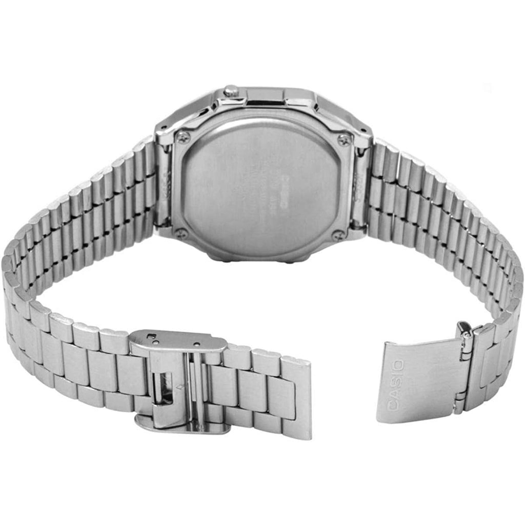 Unisex-Uhr Casio ICONIC - CLASSIC - BLACK Schwarz Silberfarben (Ø 36 m