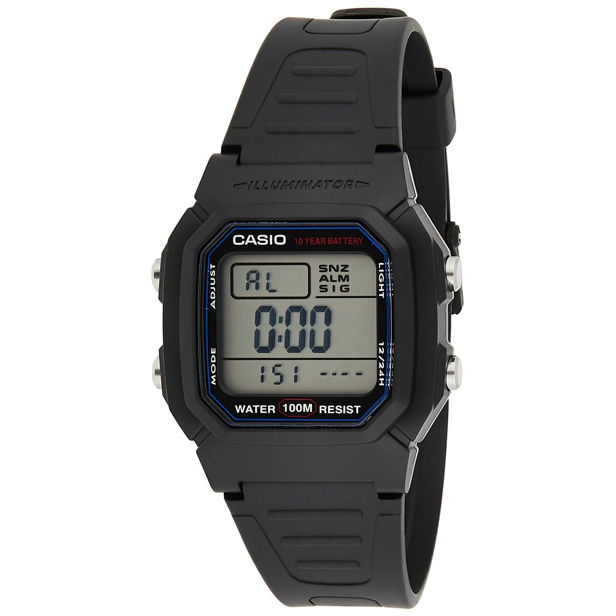 Herrenuhr Casio DIVER -ILLUMINATOR 10 YEARS BATTERY Schwarz (Ø 37 mm)