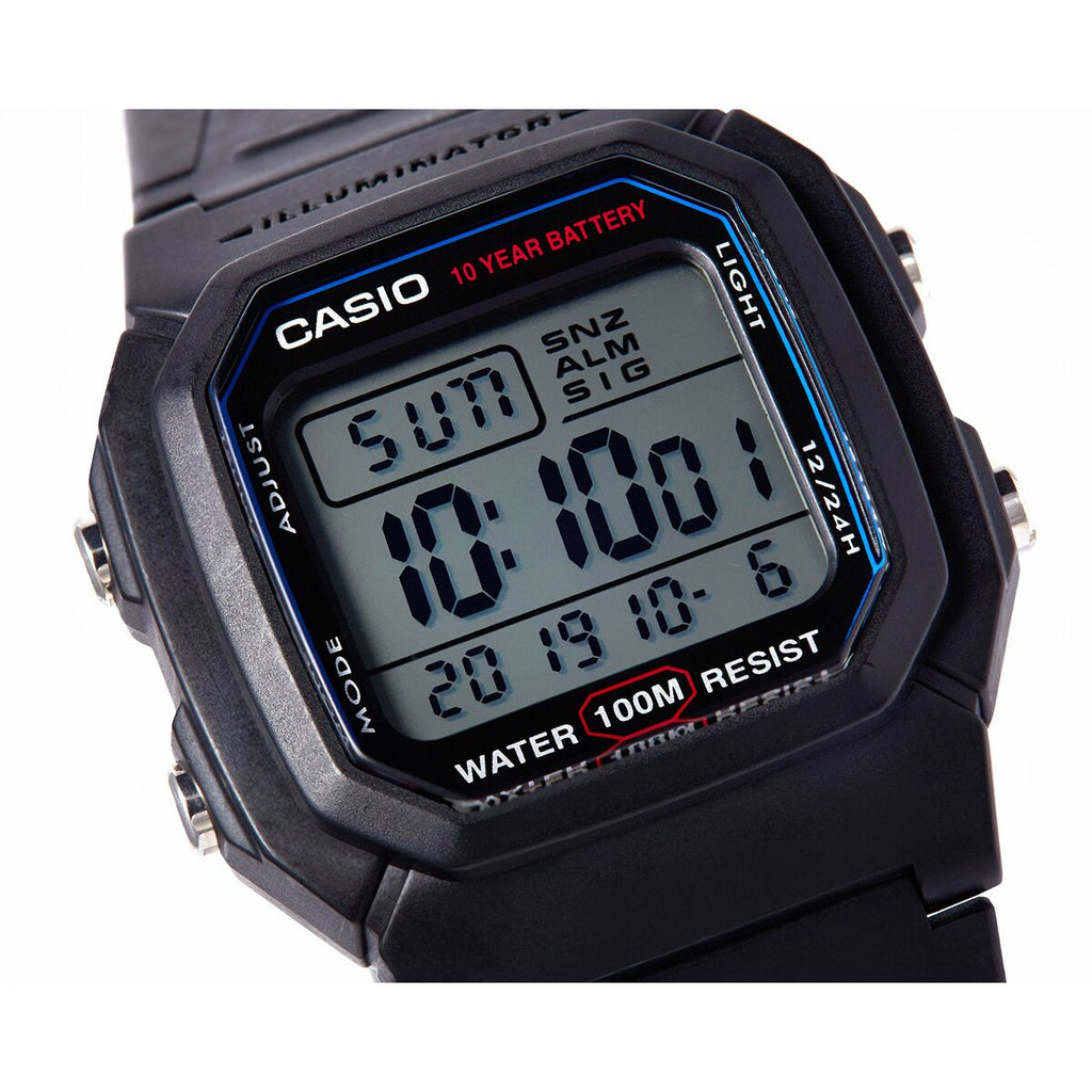 Herrenuhr Casio DIVER -ILLUMINATOR 10 YEARS BATTERY Schwarz (Ø 37 mm)
