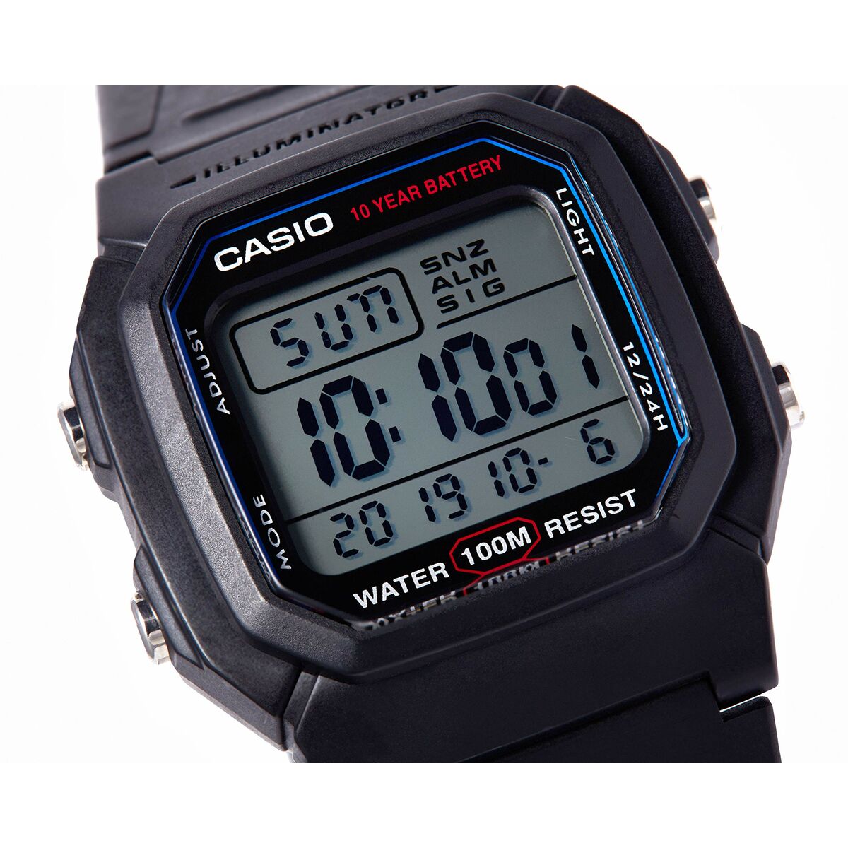 Herrenuhr Casio DIVER -ILLUMINATOR 10 YEARS BATTERY Schwarz (Ø 37 mm)