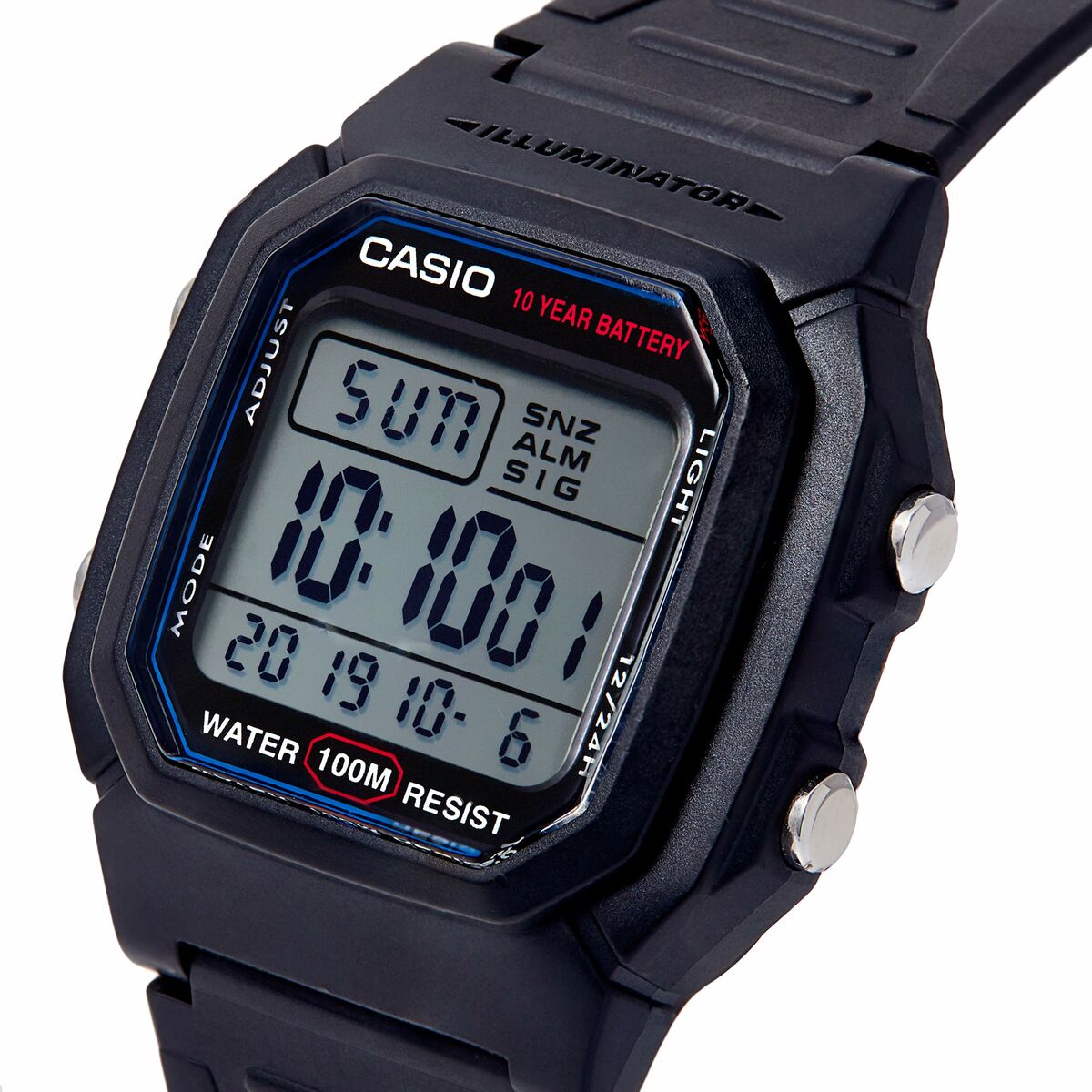 Herrenuhr Casio DIVER -ILLUMINATOR 10 YEARS BATTERY Schwarz (Ø 37 mm)