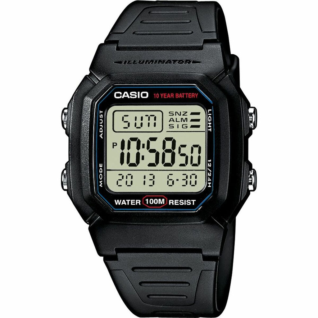 Herrenuhr Casio DIVER -ILLUMINATOR 10 YEARS BATTERY Schwarz (Ø 37 mm)