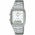 Unisex-Uhr Casio AQ-230A-7DMQYES Weiß Silberfarben (Ø 38,5 mm) (Ø 29 m