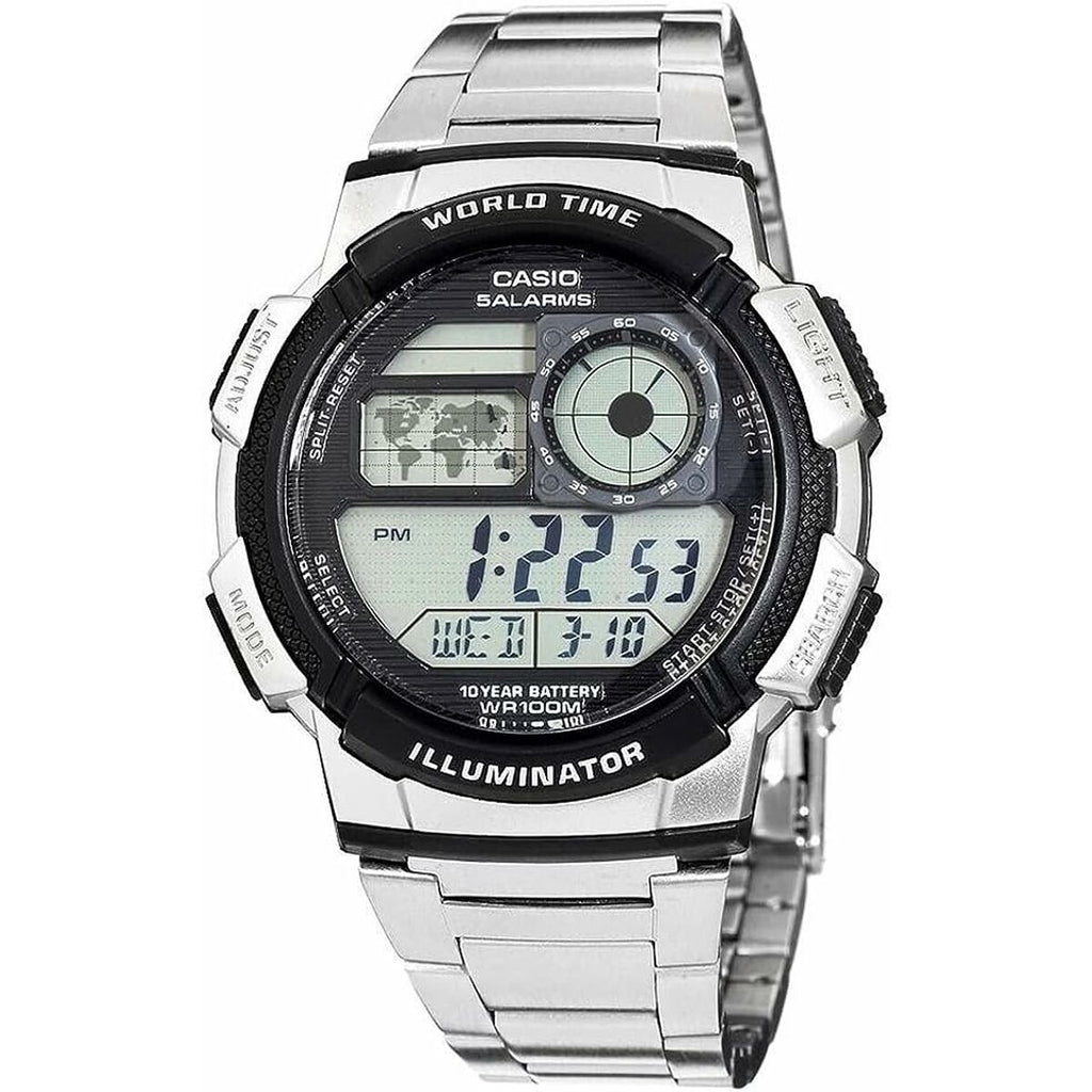 Herrenuhr Casio AE-1000WD-1AVEF Digital Acryl Schwarz Grau Silberfarbe