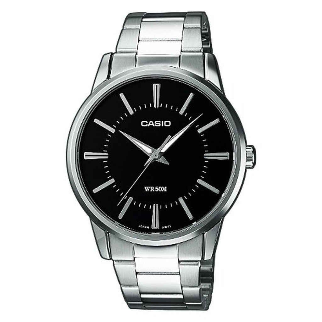 Herrenuhr Casio 3 H - BLACK Schwarz Silberfarben (Ø 40 mm)