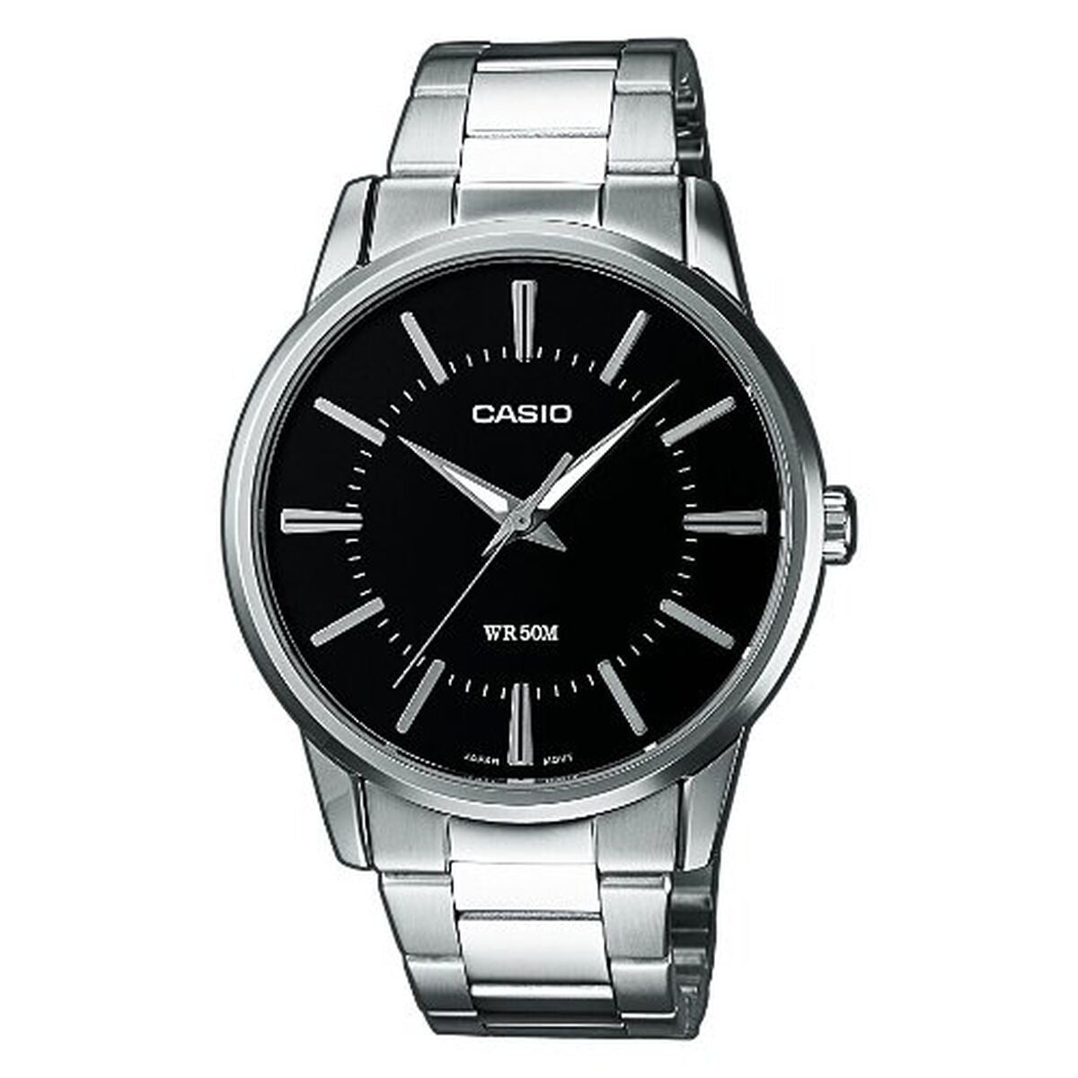 Herrenuhr Casio 3 H - BLACK Schwarz Silberfarben (Ø 40 mm)