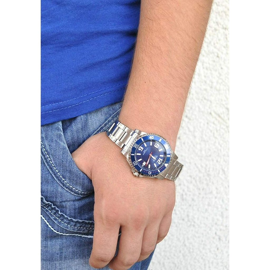 Herrenuhr Casio LTP-1280SG-9AEF Blau Gold Silberfarben (Ø 43 mm) (Ø 42