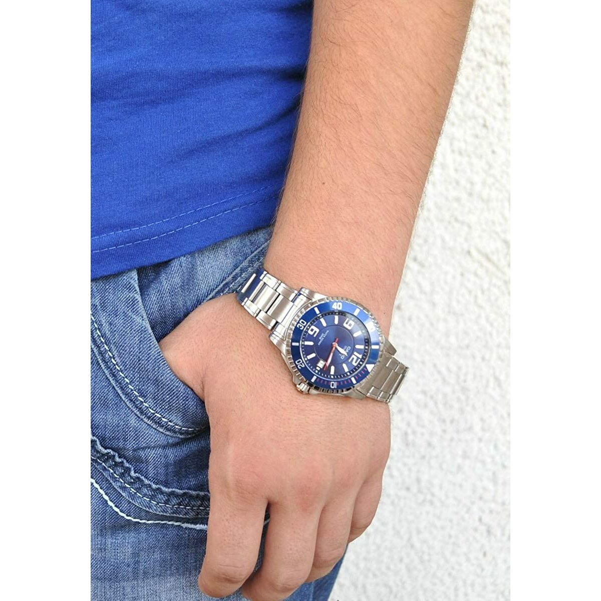 Herrenuhr Casio LTP-1280SG-9AEF Blau Gold Silberfarben (Ø 43 mm) (Ø 42