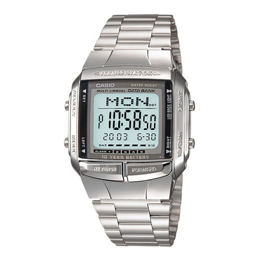 Herrenuhr Casio DATABANK Silberfarben (Ø 38 mm)