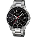 Herrenuhr Casio MULTIFUNCTION CALENDAR - BLACK Schwarz Silberfarben (Ø