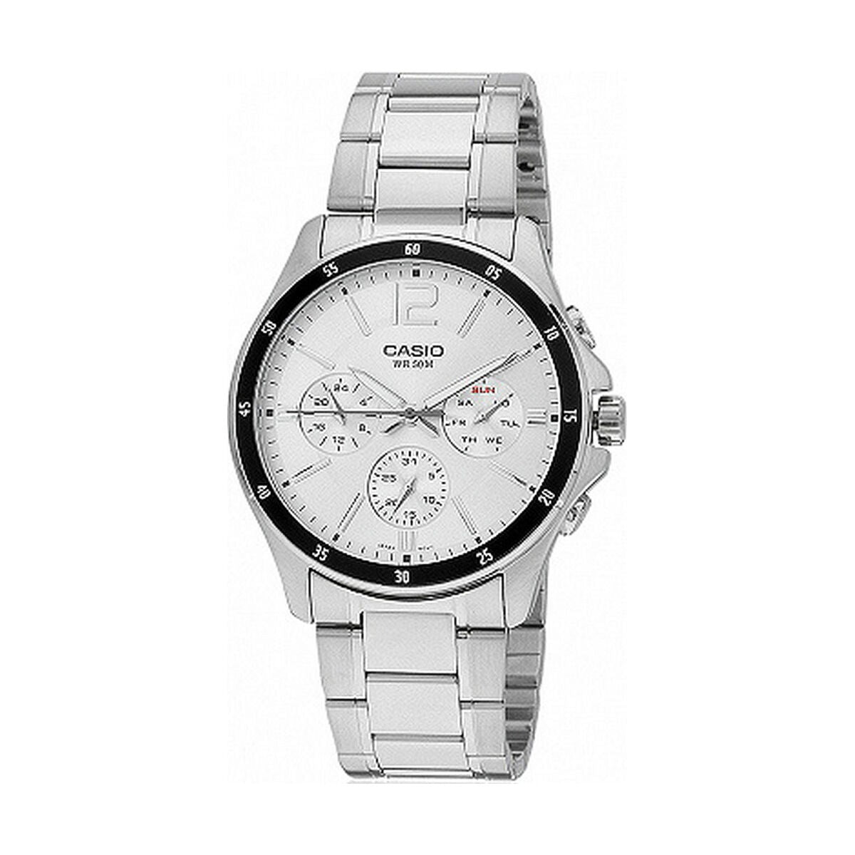 Herrenuhr Casio COLLECTION Weiß Grau Silberfarben (Ø 43,5 mm) (Ø 35 mm