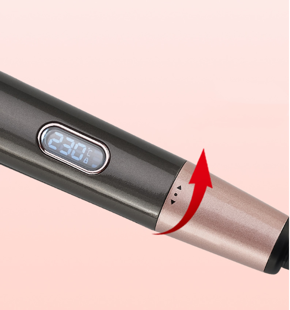 2-in-1 Glätteisen & Lockenstab mit LCD-Anzeige
