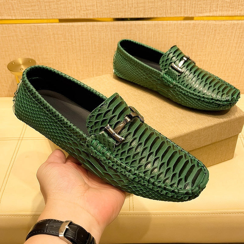 Retro Herren Loafer aus Spaltleder