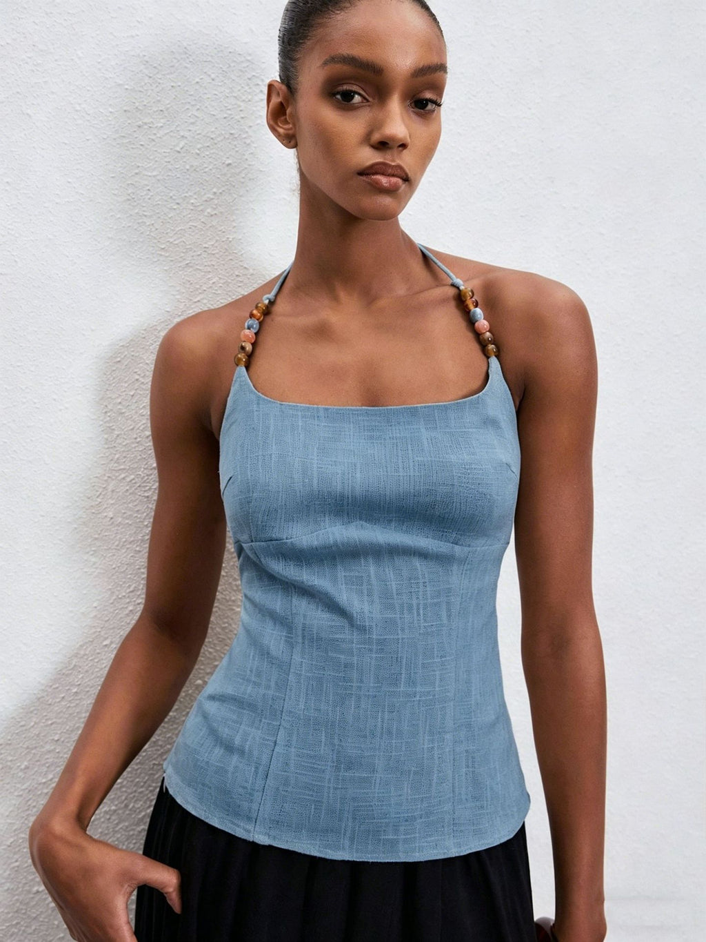 Damen Slim-fit Top mit eckigem Ausschnitt – Bild 3 | LuxeStyle