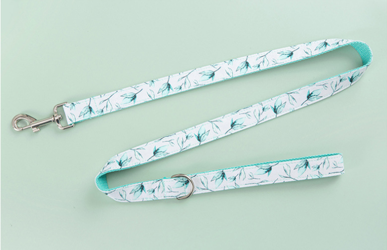 Hundehalsband- und Leinen-Set mit tropischen Blättern – Bild 7 | LuxeStyle