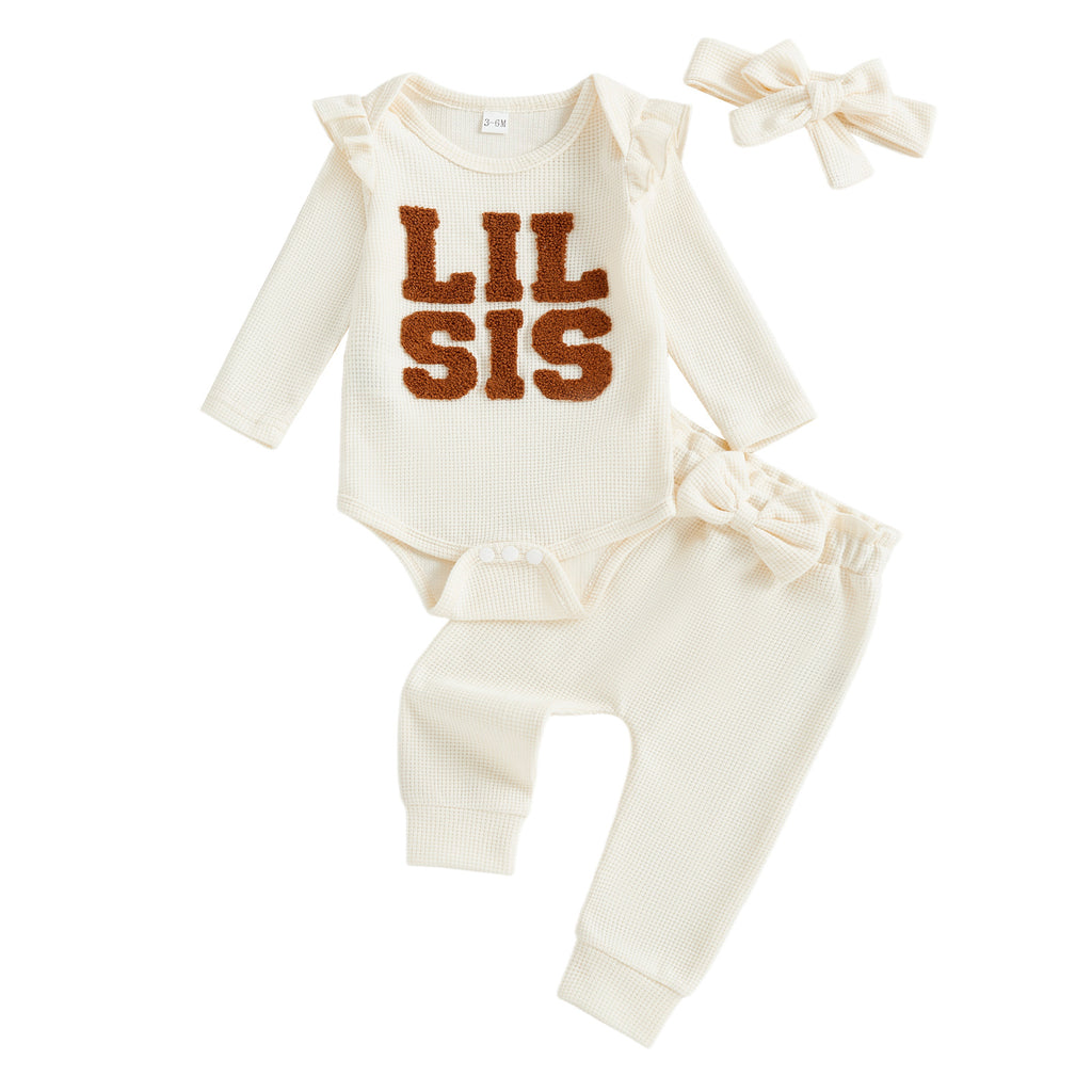 Baby Waffelstrick-Set (3-teilig) · 3 Stück – Bild 3 | LuxeStyle