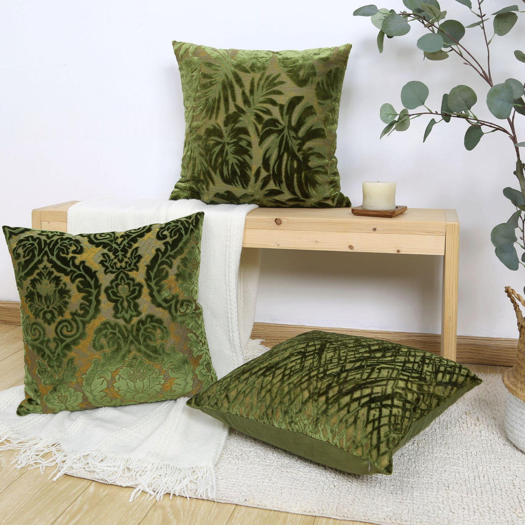 Jacquard Kissenbezug mit Stickerei