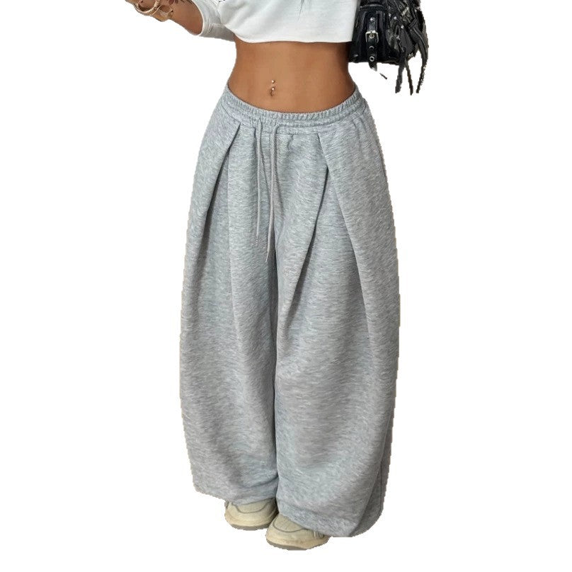 High-Waist Wide Leg Stoffhose