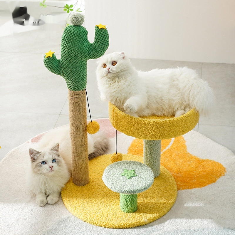 Katzenbaum mit Kratzstamm Kaktus