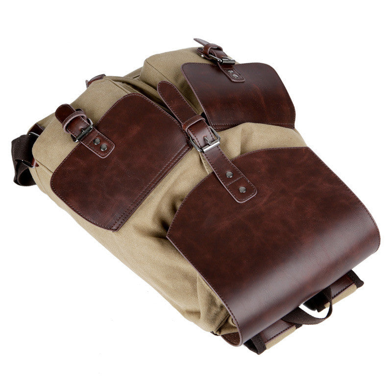 Schlichte Tasche aus Kanvas und Leder – Bild 3 | LuxeStyle