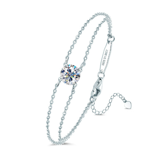 Vielseitiges Moissanit Armband aus 925er Silber – Bild 2 | LuxeStyle