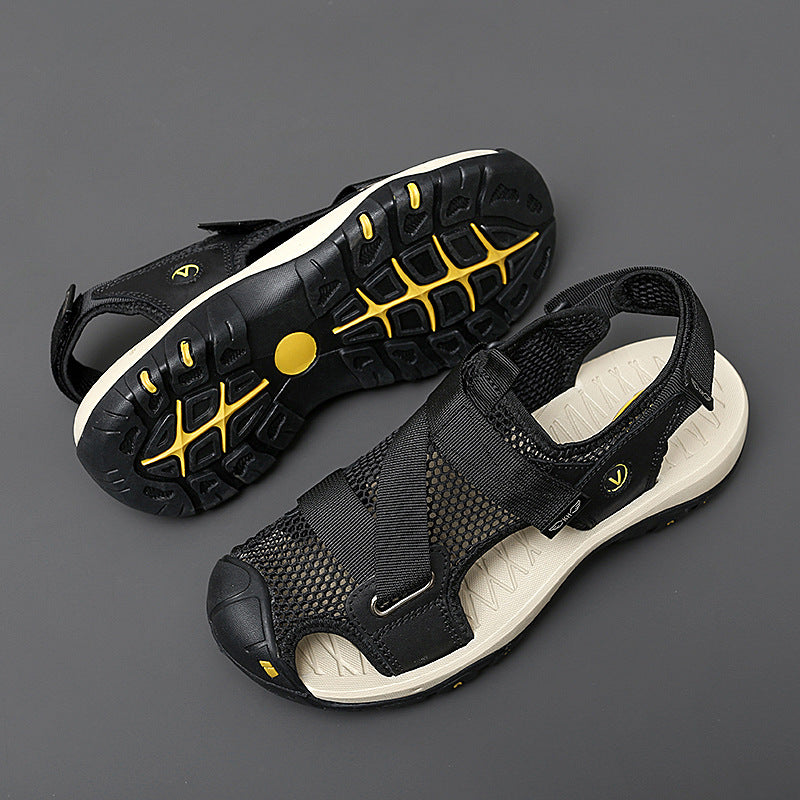 Herren Slip-on Sandalen mit Klettverschluss