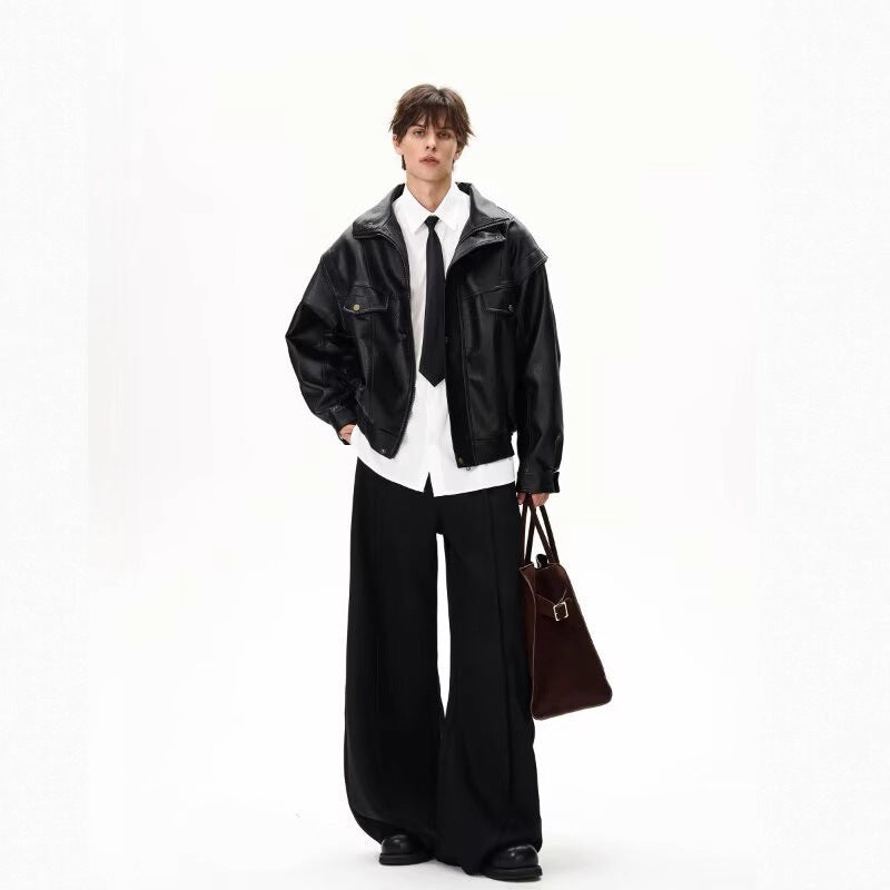 Vintage Bikerjacke aus PU-Leder
