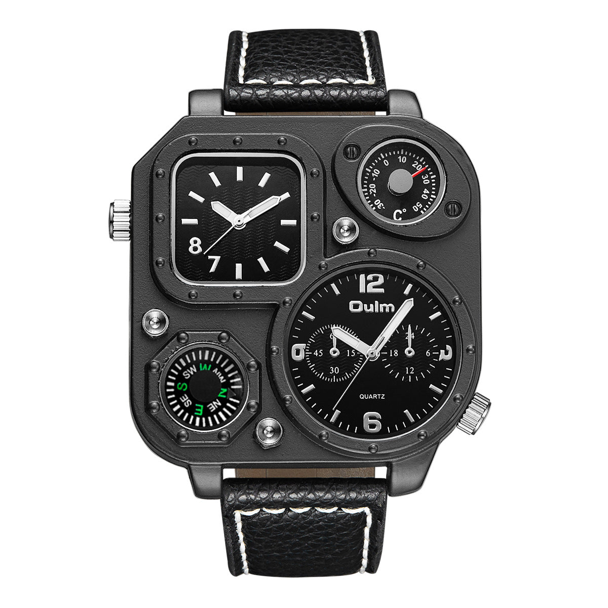 Quadratische Herren-Sportuhr mit Dual-Display – Bild 4 | LuxeStyle