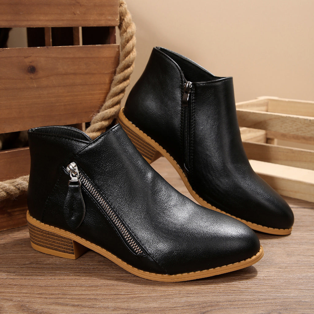 Chunky-Heel Ankle Boots mit spitzer Zehe – Bild 8 | LuxeStyle