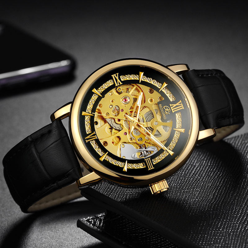 Mechanische Herrenuhr im Skelett-Design