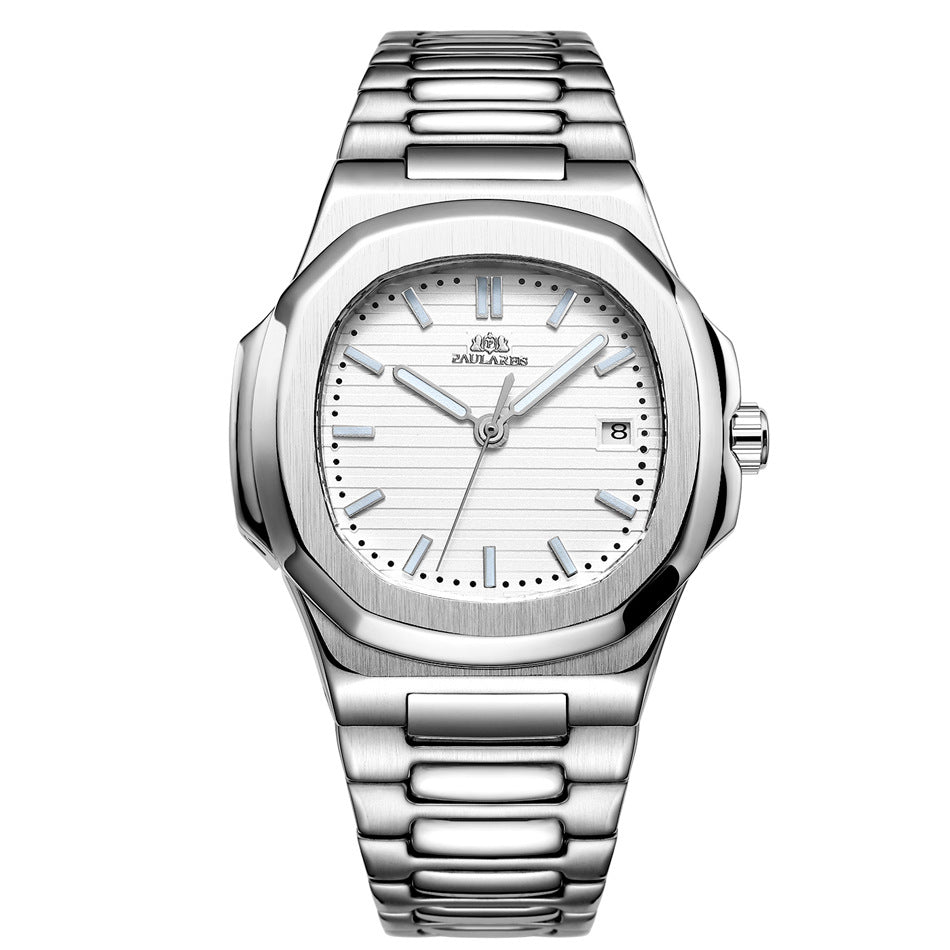 Mechanische Herrenuhr mit Leuchtzeiger und Kalender – Bild 6 | LuxeStyle