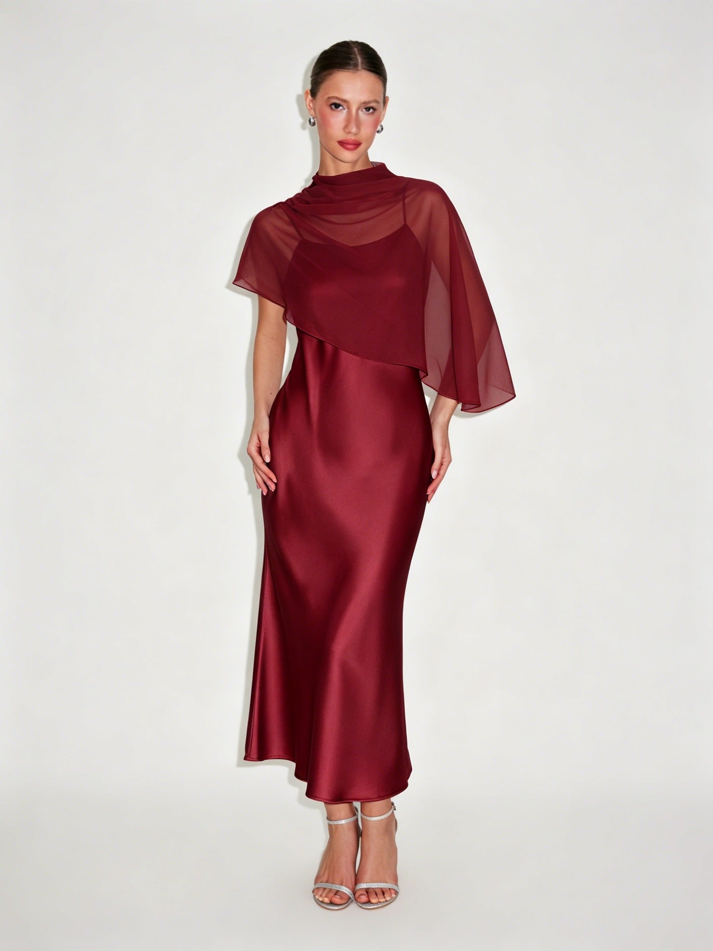 Leicht Luxus Schulterumhangkleid Damen