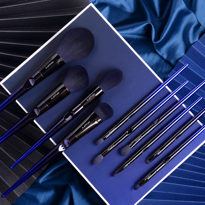 10-teiliges Make-up Pinselset Blau – Bild 8 | LuxeStyle