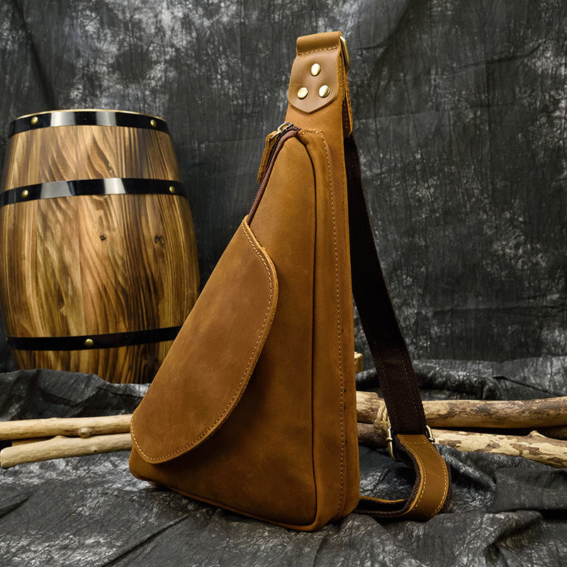 Brusttasche Retro Leder