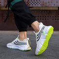 Stretch-Woven Laufschuhe mit Popcorn-Rubber-Sohle